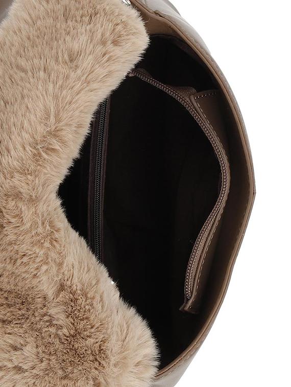 brown leatherette regular sling bag - 16836326 - Zoom Image - 3