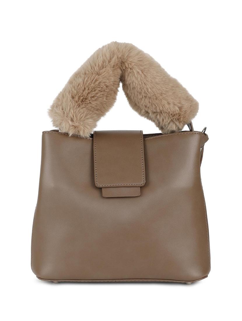 brown leatherette regular sling bag - 16836326 - Zoom Image - 4