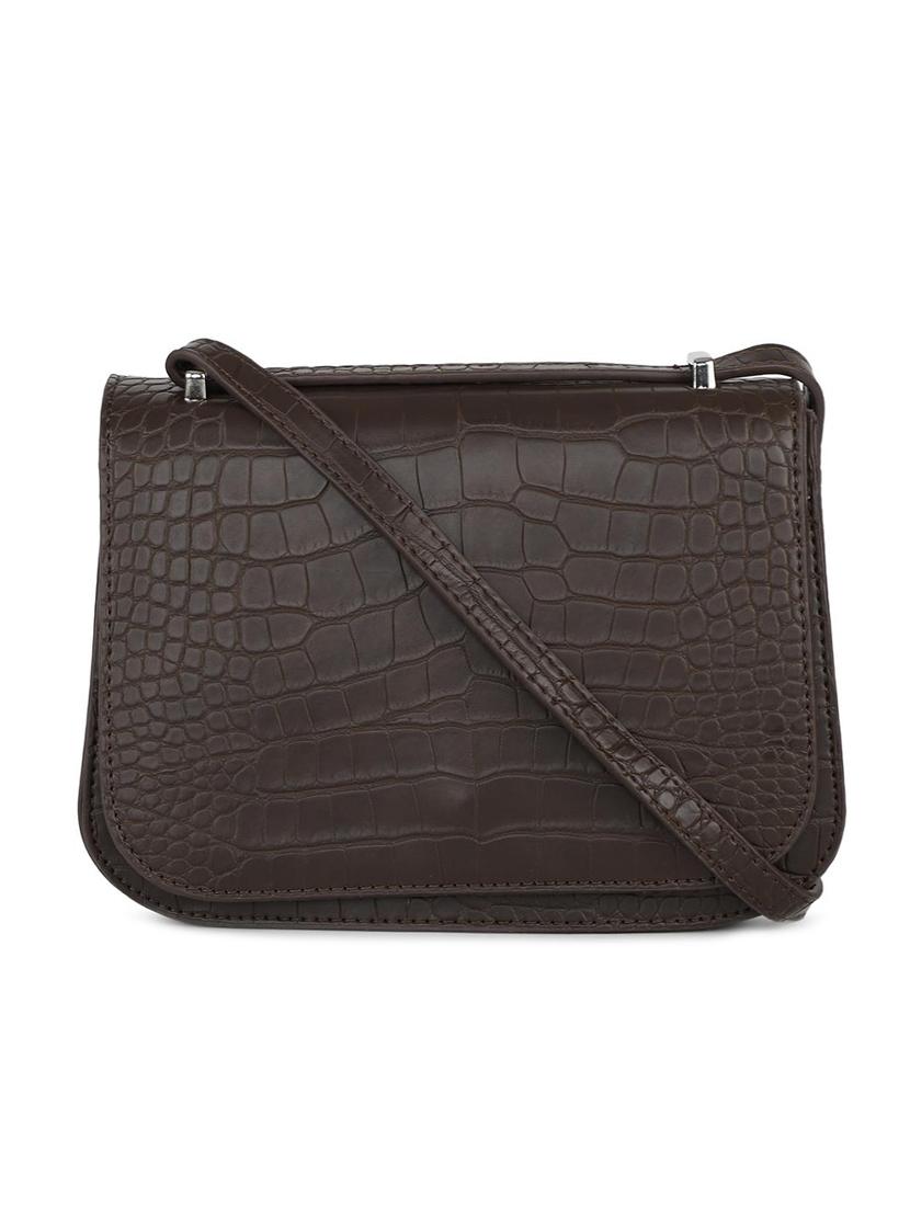 brown leatherette regular sling bag - 16836329 - Zoom Image - 1