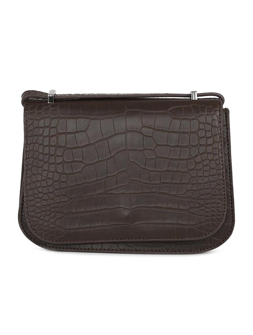 brown leatherette regular sling bag - 16836329 - Zoom Image - 4