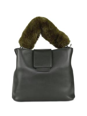 green leatherette regular sling bag - 16836333 - Standard Image - 4