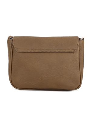 brown leatherette regular sling bag - 16836334 - Standard Image - 2