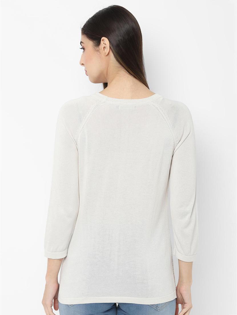 round neck knitted top - 16836365 - Zoom Image - 2