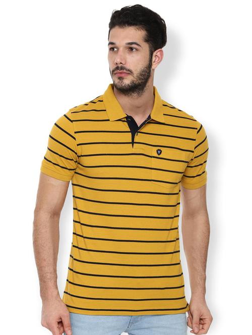 yellow striped polo t-shirt - 16836554 - Standard Image - 1