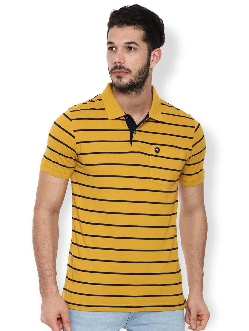 yellow striped polo t-shirt - 16836554 - Zoom Image - 1