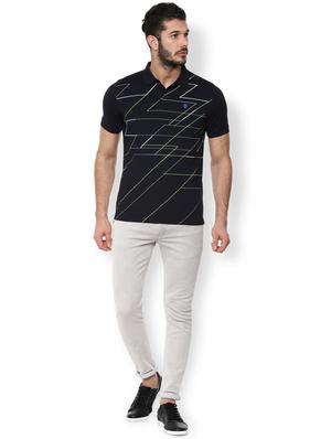 navy blue printed polo t-shirt - 16836557 - Standard Image - 3