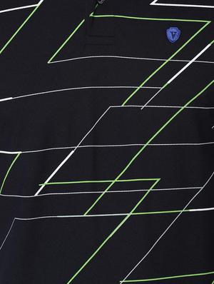 navy blue printed polo t-shirt - 16836557 - Standard Image - 4