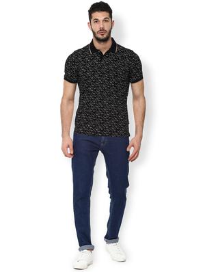 black printed polo t-shirt - 16836593 - Standard Image - 3