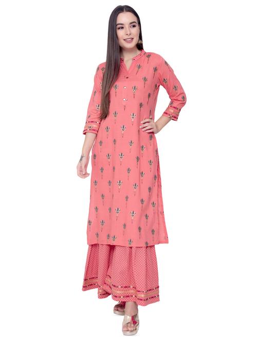 printed kurta sharara set - 16836656 - Very Small Image - 1