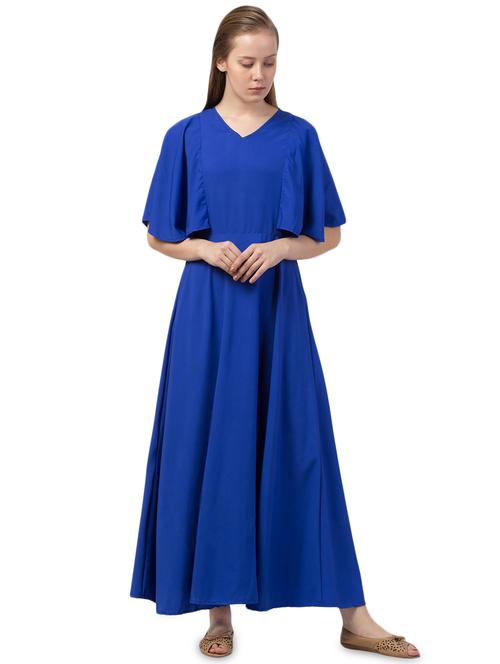 cape sleeves maxi dress - 16836671 - Standard Image - 1