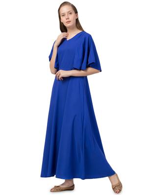 cape sleeves maxi dress - 16836671 - Standard Image - 2
