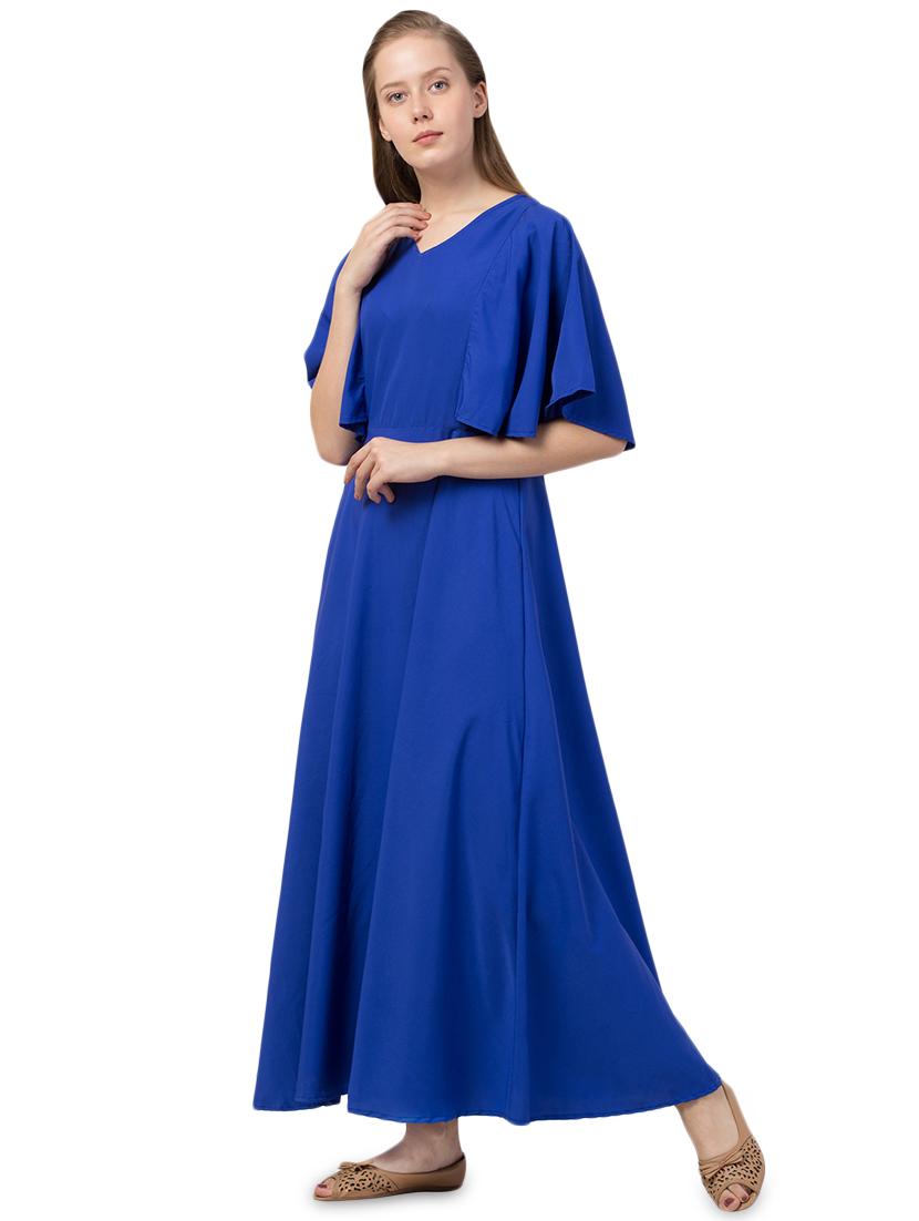 cape sleeves maxi dress - 16836671 - Zoom Image - 2