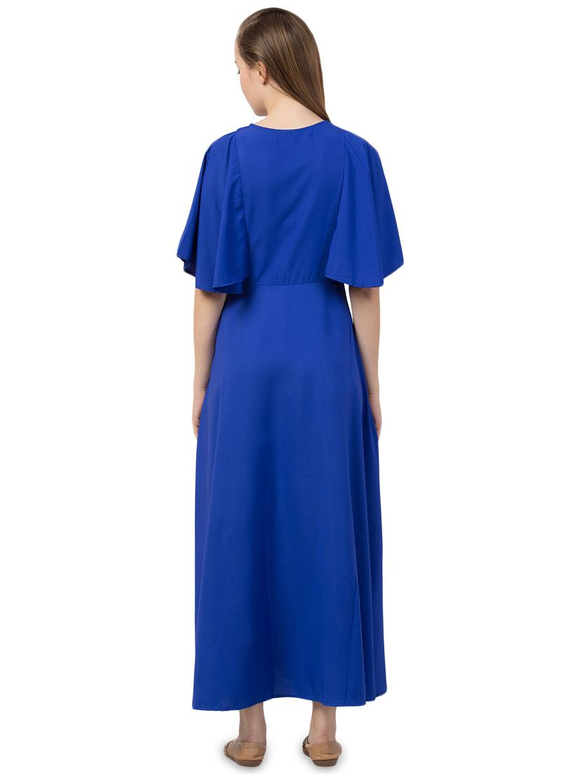 cape sleeves maxi dress - 16836671 - Zoom Image - 3