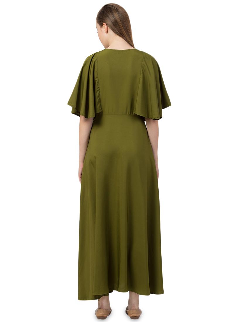 cape sleeves maxi dress - 16836672 - Zoom Image - 3