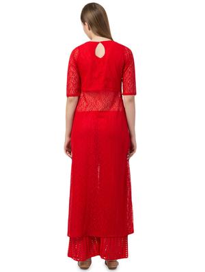 self design high-slit kurta - 16836680 - Standard Image - 3