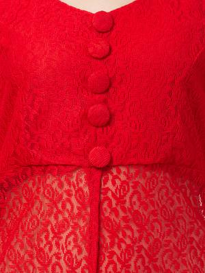 self design high-slit kurta - 16836680 - Standard Image - 4