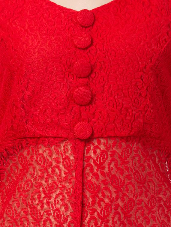 self design high-slit kurta - 16836680 - Zoom Image - 4