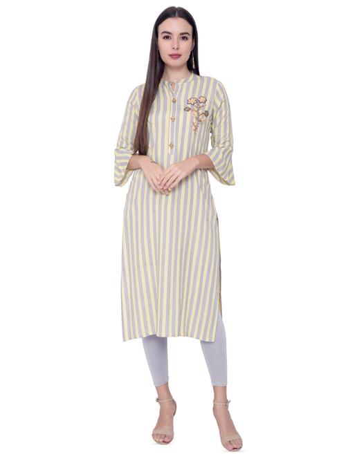 bell sleeves straight kurta - 16836689 - Very Small Image - 1