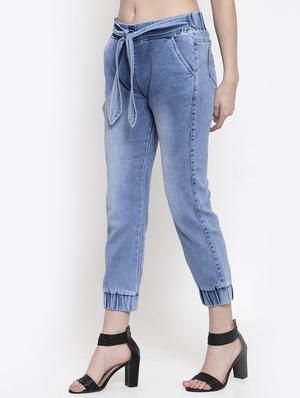 high rise tie front joggers - 16837095 - Standard Image - 2