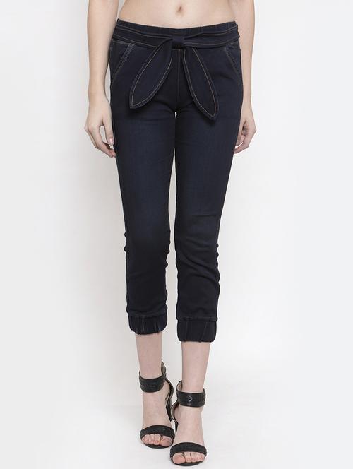 high rise tie front capris - 16837096 - Standard Image - 1