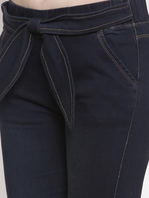 high rise tie front capris - 16837096 - Standard Image - 5