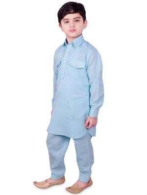 navy blue cotton kurta - 16837110 - Standard Image - 2