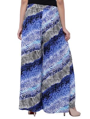 high rise printed flared palazzo - 16837169 - Standard Image - 3