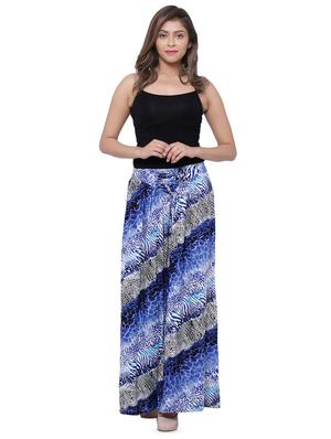 high rise printed flared palazzo - 16837169 - Standard Image - 4