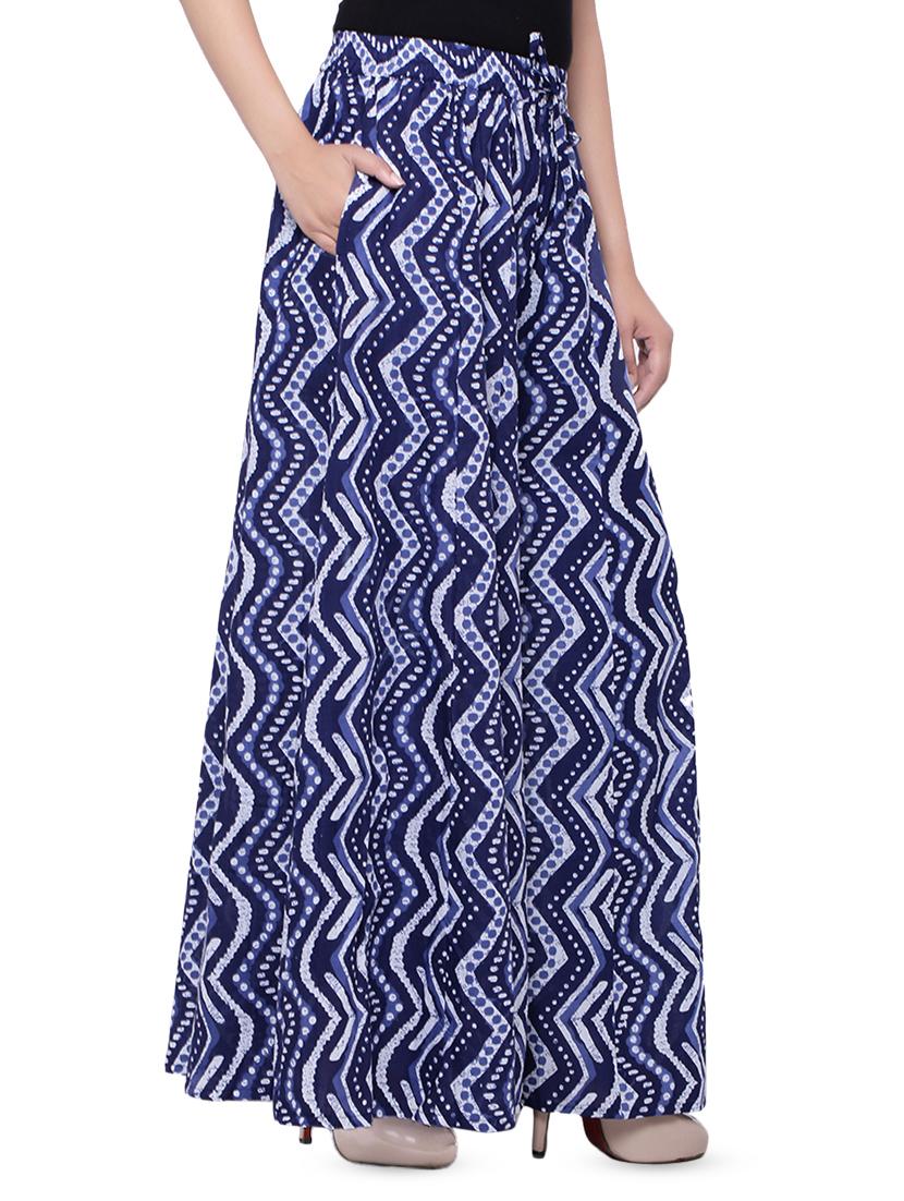 printed flared palazzo - 16837174 - Zoom Image - 2