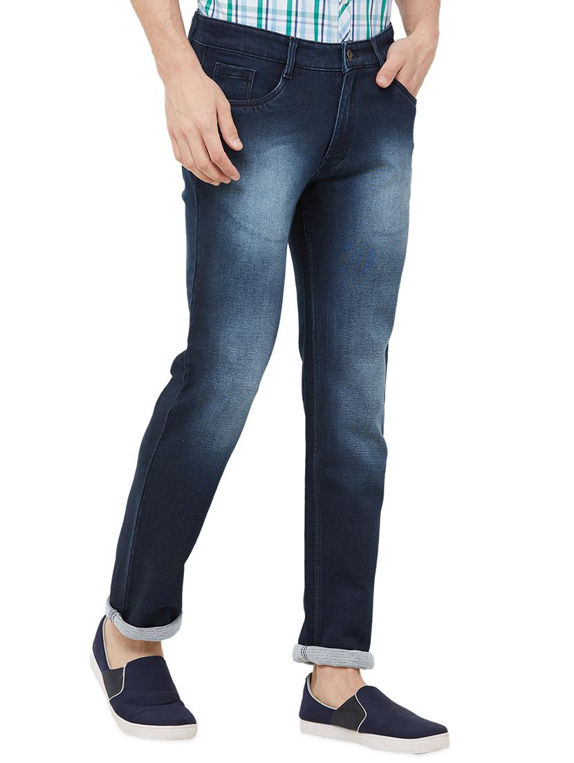 navy blue heavy washed denim jeans - 16837473 - Zoom Image - 2