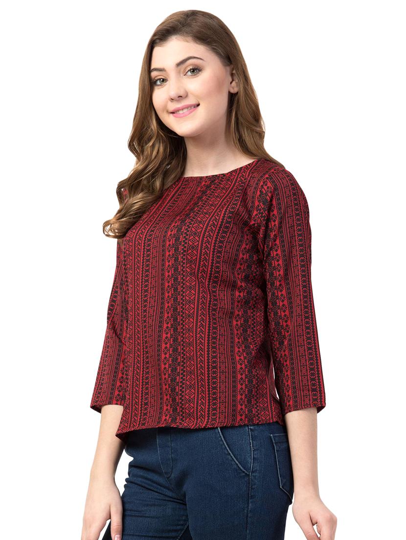 round neck aztec top - 16837483 - Zoom Image - 2