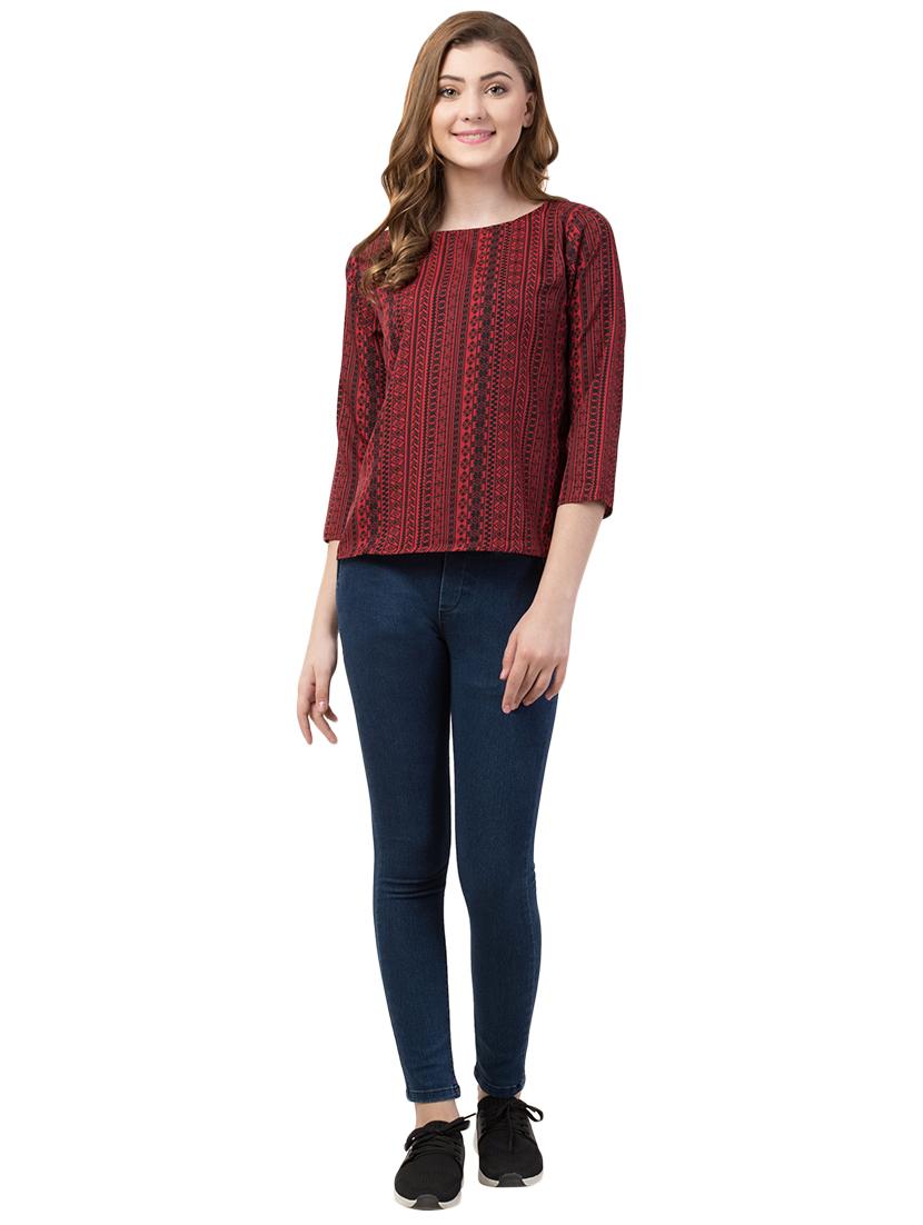 round neck aztec top - 16837483 - Zoom Image - 4