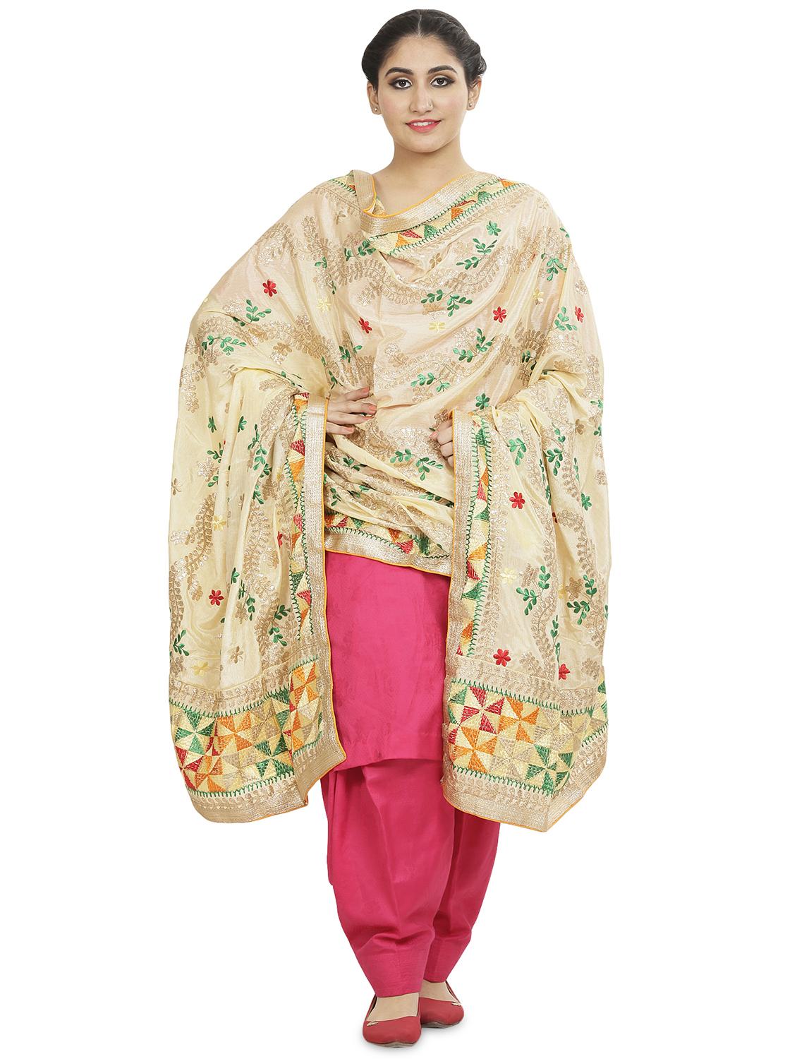 self design phulkari dupatta - 16837568 - Zoom Image - 1