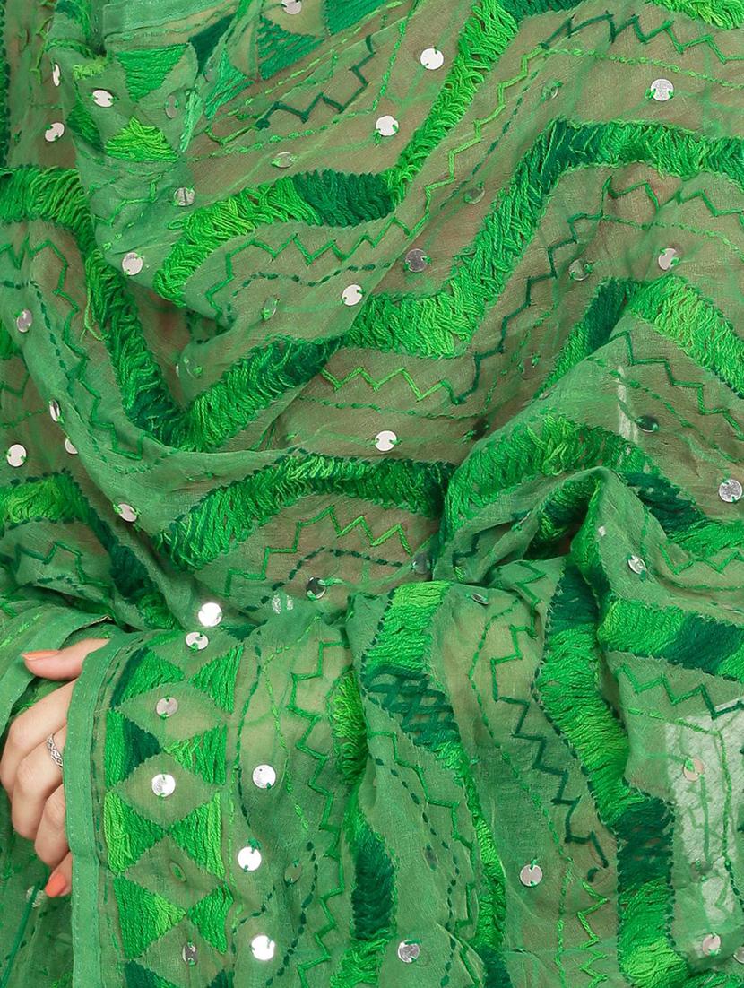tonal phulkari dupatta - 16837591 - Zoom Image - 2