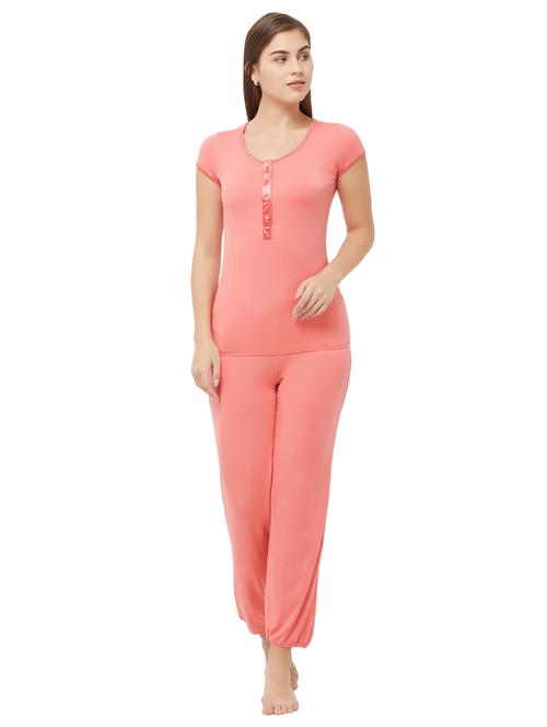 round neck tee and pajama set - 16837602 - Standard Image - 1