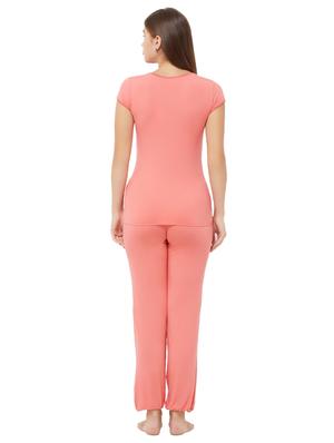 round neck tee and pajama set - 16837602 - Standard Image - 3