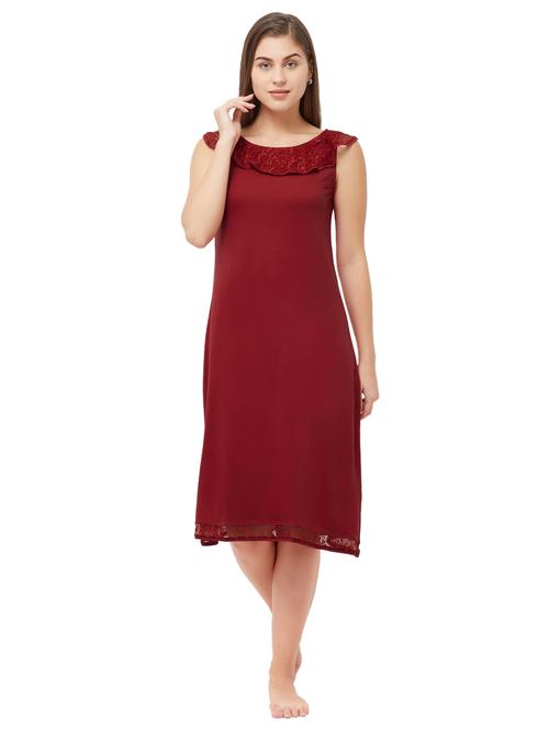 lace detail nighty - 16837622 - Standard Image - 1