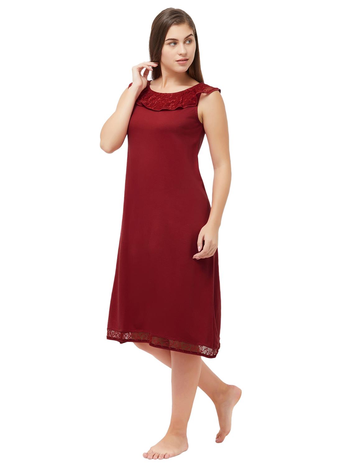 lace detail nighty - 16837622 - Zoom Image - 2