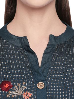 embroidered kurta palazzo set - 16837741 - Standard Image - 5