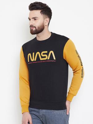 black fleece printed sweatshirt - 16837847 - Standard Image - 2