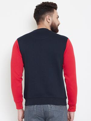 navy blue fleece chest print sweatshirt - 16837848 - Standard Image - 3