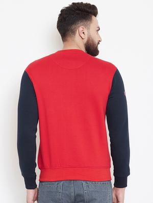 red fleece chest print sweatshirt - 16837849 - Standard Image - 3