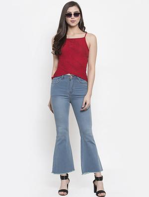 high rise boot cut jeans - 16837895 - Standard Image - 4