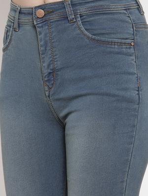 frayed hem high rise jeans - 16837896 - Standard Image - 5
