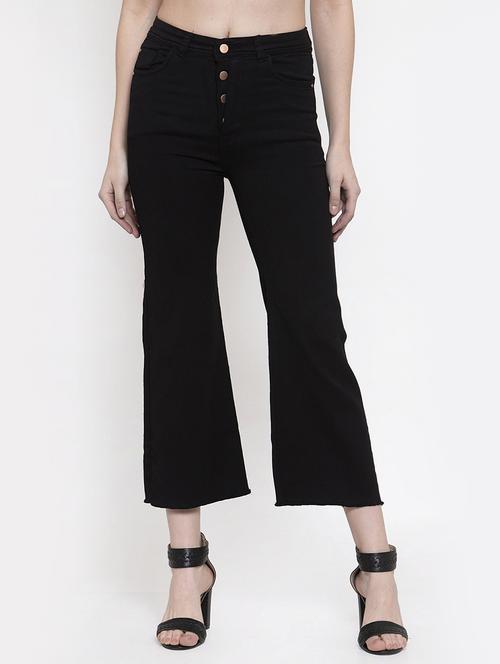 button flap high rise jeans - 16837900 - Standard Image - 1