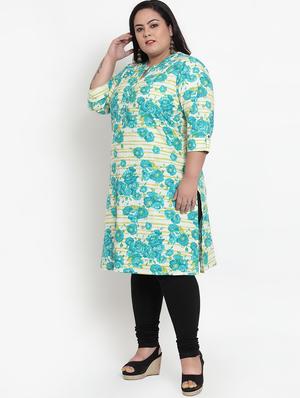 floral straight kurta - 16838056 - Standard Image - 2
