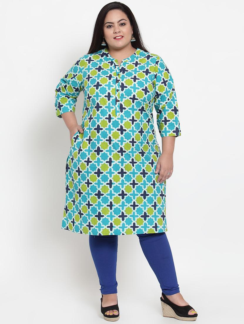 floral straight kurta - 16838059 - Zoom Image - 1