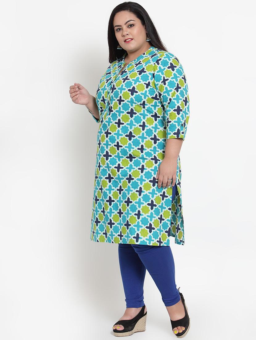 floral straight kurta - 16838059 - Zoom Image - 2