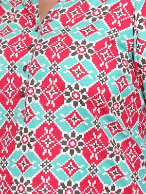 printed straight kurta - 16838065 - Standard Image - 4