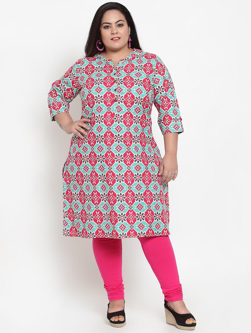 printed straight kurta - 16838065 - Zoom Image - 1